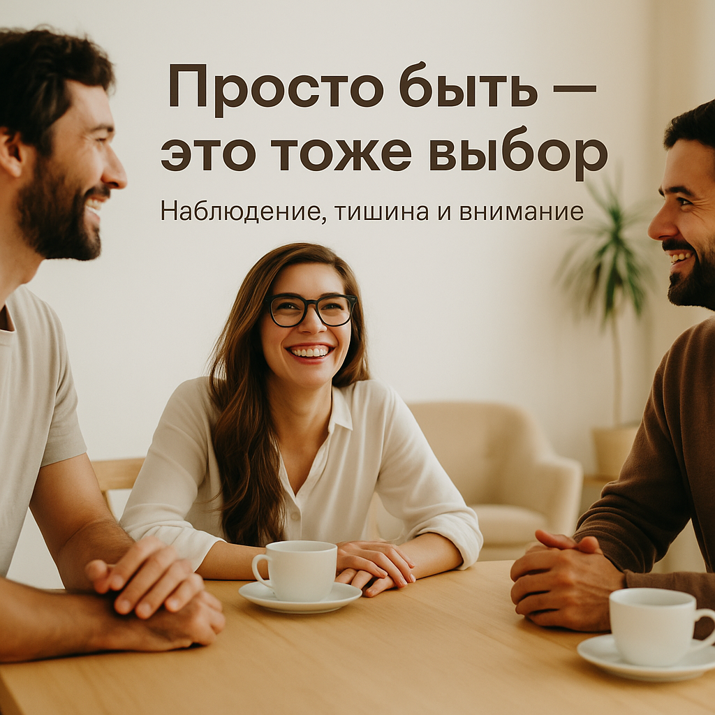 Просто быть — это тоже выбор